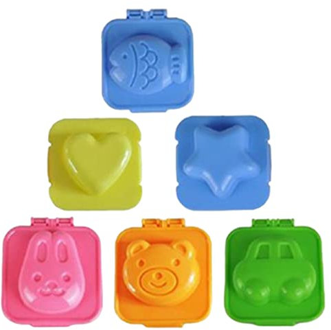 3D Cartoon Plastic Egg Shaper - Boil Egg Mould 6pcs Bento Maker DIY Tools Accessories