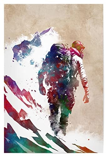 artboxONE Poster 30x20 cm Sport Bergsteiger Sportkunst - Bild Bergsteiger Bergsteiger Klettern