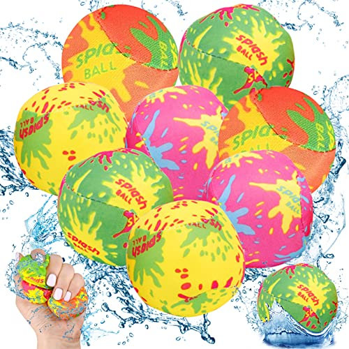Wasserbomben Bälle, 8 Stück Splash Ball Set, Wasserbomben Set Splash Bälle,Wiederverwendbar Wasserbomben Bälle,Wasserbomben Wiederverwendbar,Wiederverwendbare Wasserballons Bomben für Kinder Ein Spiel