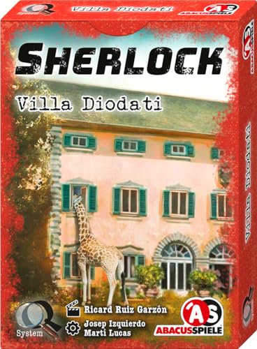 ABACUSSPIELE 48232 Sherlock – Villa Diodati Krimi Kartenspiele, Rot