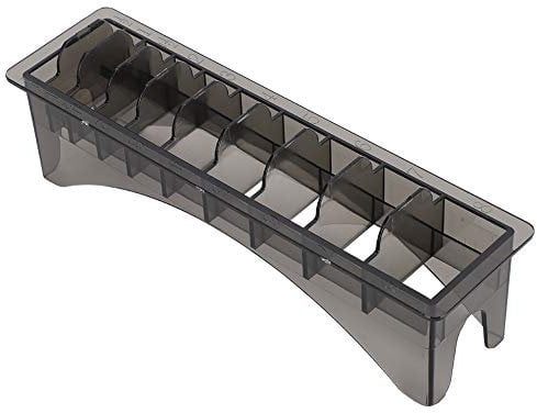 Lwuey Clipper Guard Holder, Hair Trimmer Blade Stand Limit Guide Comb Tray Rectangular 10grid Barber Clippers Organizer Storage Case Container Plastic Tool Electric Barbershop Hairdresser Accessories