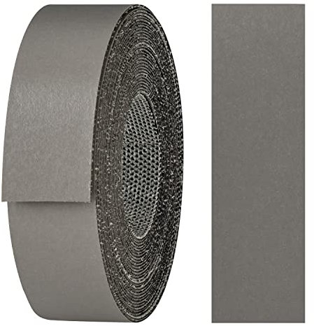 haggiy - Cinta adhesiva para bordes de melamina con adhesivo termofusible, 21 mm x 5 m, cinta termoadhesiva, para estantes y paneles, decoración: antracita