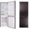 Respekta Stand Kühl-Gefrier-Kombination / 109 L Kühlanteil / 48 L Gefrieranteil /mit regelbarem Thermostat und Eiswürfelbereiter / KG144BS-37 / (H) 144 x (B) 47,4 x (T) 49,5 cm / 39 dB / Black Steel