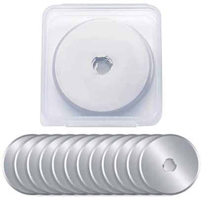Paquet de 11 lames rondes de 45 mm en acier SKS-7 de qualité, lames de rechange pour cutters rotatifs, lames de rechange pour cutters rotatifs et coupe-tissu