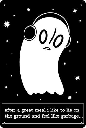 Undertale: The Napstablook Way Poster, 20,3 x 30,5 cm, lustiges Metall-Blechschild, Spielzimmer, Männerhöhle, Wanddekoration