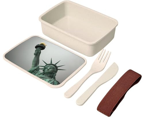 Fabulous Lunch Box - Boite à Repas avec couverts New York Statue de la Liberte Ville USA Etats Unis - 700 ml