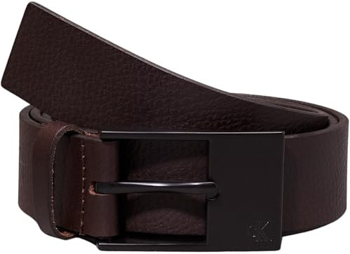 Calvin Klein Herren Gürtel Classic Commercial Belt aus Leder, Braun (Bitter Brown), 90 cm