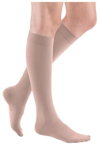 medi mediven comfort Kompressions-Kniestrümpfe Knielang | KKL1 | Größe: VII | Farbe: Cashmere | Geschl. Spitze | Kurz | Ohne Haftband | Mit Komfortsohle & Lanolin