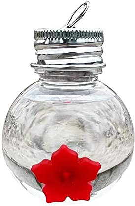 Clearly Kolibri-Futterspender zum Aufhängen für Hof, Vögel, Futterspender für Hof, Vögel, Wasser, Trinkwerkzeug, Glas, Kolibri-Futterspender zum Aufhängen im Freien