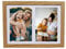 BD ART Collage Bilderrahmen 17x23 für zwei Fotos 10x15 cm mit Passepartout, Eiche MDF-Holz, moderner Fotorahmen zum Aufhängen an der Wand oder zum Platzieren auf einem Schrank