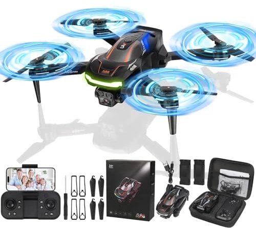 Apritsce Drone con Cámara Hd 6k Para Niños, Mini Drone Niños con Giros 3d, Drones Infantiles Plegables con Disparo Inteligente, Drone de Largo Tiempo de Vuelo para Niños Y Principiantes