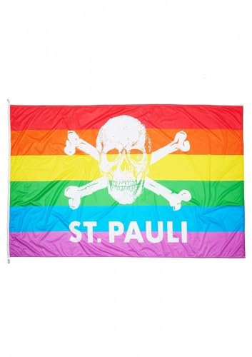St. Pauli - Totenkopf Regenbogen, Hissfahne 150x250cm