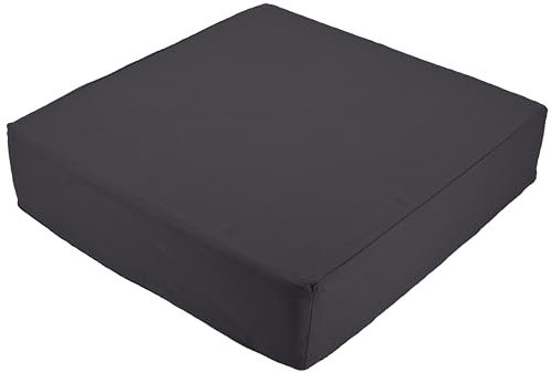 Orthopädisches Sitzkissen Box - 100% Baumwolle 225g/m² mit Kaltschaum-Schaumstoff - Qualitatives Stuhlkissen - Feste Qualität - Waschbar (Grau, 40x40x10cm)
