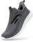 FitVille Weite Turnschuhe Slip On für Herren Slip-ins Bequem Freizeit Walkingschuhe Slipper für Sehr Breite Füsse Dunkelgrau 44 EU Weit