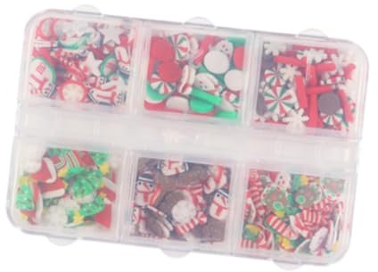 perfeclan Christmas Nail Art Charms,3D Nail Charms,Nail Art Accessories,DIY Star Santa Claus Christmas New Year Nail Charms for Girls