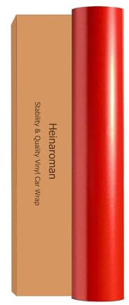 Heinaroman Autofolie für Karosserieschutz Kratzfestigkeit Air Release Technology 61 X 152CM Rot Glänzend Car Wrapping Folie Vinylfolie