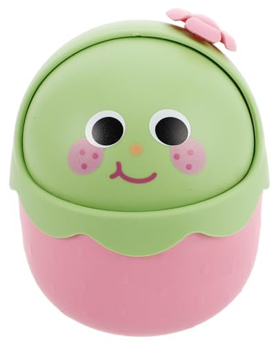 Vaguelly Cubo De Basura De Fresa Papelera De Escritorio Decorativa Pequeño Estuche De Escritorio