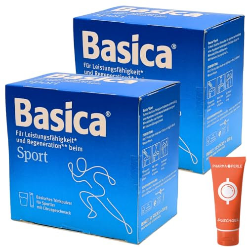 Basica Sport 2x 50 Sticks I Für Leistungsfähigkeit & Regeneration beim Sport I Basisches Trinkpulver I Kohlenhydrat-Elektrolyt-Lösung I Mineralstoffe und Vitamine I Spar-Set plus Pharma Perle giveaway