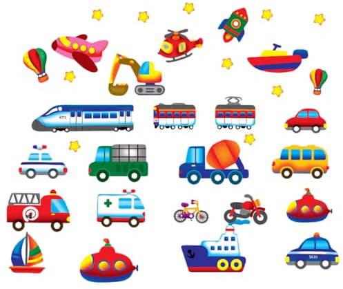 JOINPAYA Wandaufkleber Tapete Heimtapete Für Kinderzimmer Schlafzimmer Wandaufkleber Auto Flugzeug Fähre Aus Vinyl Abnehmbar Diy Wandtattoos Jede Glatte Oberfläche Fenster Metall Schrank Ei
