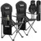 tectake® Lot de 2 Chaise Pliante Camping Fauteuil Pliable Ultra léger Rembourrage en Mousse avec Porte Gobelet & Sac de Transport, idéal Chaise Camping Voyages, Pêche, Festival, Plage