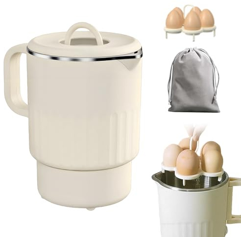 Bollitore Elettrico Pieghevole, 1000ML, 600W - Portauovo, Isolato per Viaggio e Campeggio