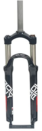 AADDFDD Fourche à Suspension VTT 26, 27,5, 29 Pouces, débattement de 100 mm, réglage du Rebond, 1-1/8, 28,6 mm, Droite, Verrouillage Manuel (Couleur : Noir et Bleu, Taille : 26)
