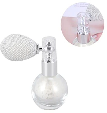 Gatuida Highlighter Pudersprüher Perlweiß Loses Pulver Sprühgerät Öl Und Talkfrei Für Gesicht Körper Haare Einhandbedienung Glitzer Spray Für Frauen Und Mädchen