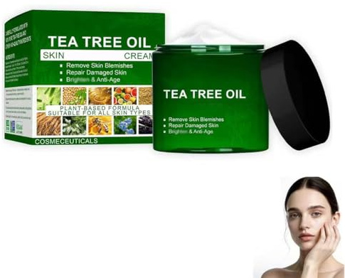 Teebaumöl Hautpflegebehandlung Creme, Teebaumöl bio Creme, Teebaum-Heilcreme, Professionelle Teebaum-Hautreparaturcreme, zur Hautpflege, für alle Hauttypen teebaumöl creme(50G)