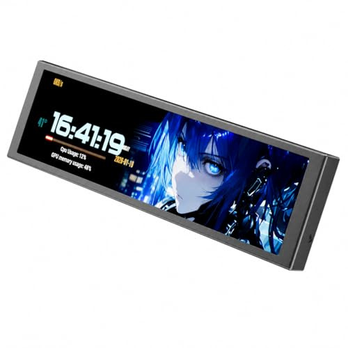 upHere Universal-LCD-Bildschirm für PC, PC-Temperaturanzeige, LCD-Bildschirm, CPU-RAM, HDD, Daten, FPS, Mini-Monitor, D92K, 23,4 cm (9,2 Zoll)