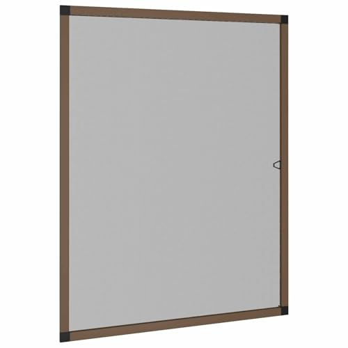 vidaXL Zanzariera per finestre Marrone 120 x 140 cm