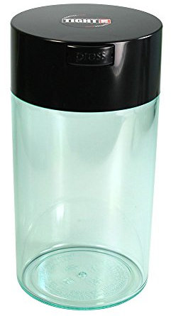 Tightpac America, Inc. Tightvac – Vakuumversiegelt, 0,9 bis 340 ml Vorratsdose, Kunststoff, Schwarze Kappe und transparenter Korpus, 1.3-Liter/1.1-Quart