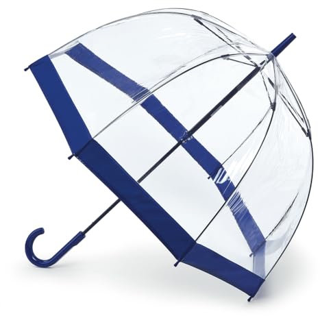Fulton Damen Regenschirm - Blau - Navy Border - Einheitsgröße