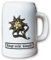 Krug/Bierkrug 0,5l - Barettabzeichen Gebirgsjäger Alpen Edelweiss Metall#11823