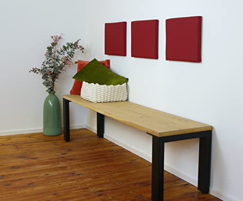 Lycce Wandkissen Wandpolster Wandpaneele Kunstleder rot 40cm x 30cm