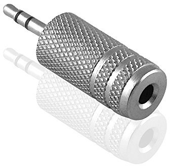 BestPlug Audio Stereo Adapter Aux in Out, 3,5mm Klinke Buchse Kupplung weiblich auf 2,5mm Stecker männlich, Metallausführung