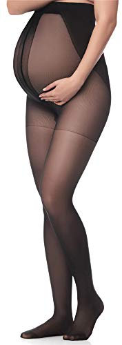 Antie Collant de grossesse - 40 DEN - M5109 (Noir, M (Taille du Fabricant: 3))