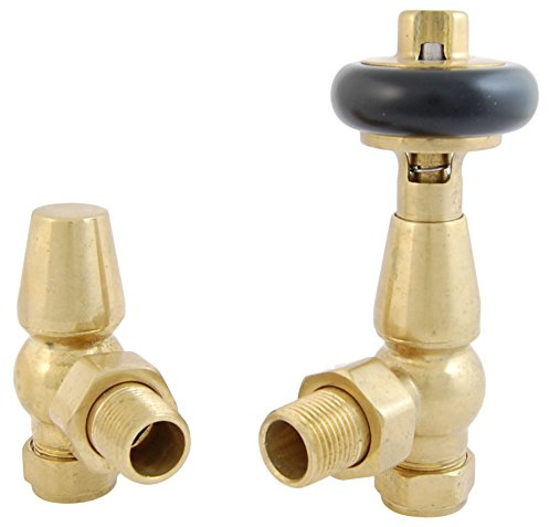 West Radiators FAR-AG-UB Farringdon Traditional Thermostatic Radiator Valve - Un-Lacquered Brass