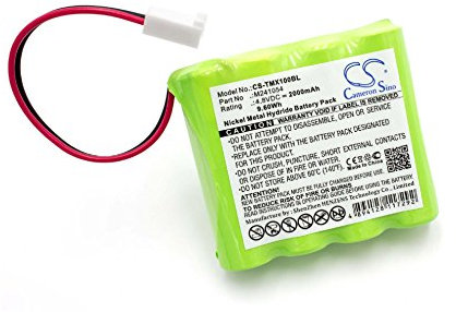vhbw Akku kompatibel mit Teleradio LI-TX-MD10, LE-TX-MX10, LI-TX-MN6 Industrie-Funkfernsteuerung Fernbedienung (2000 mAh, 4,8 V, NiMH)