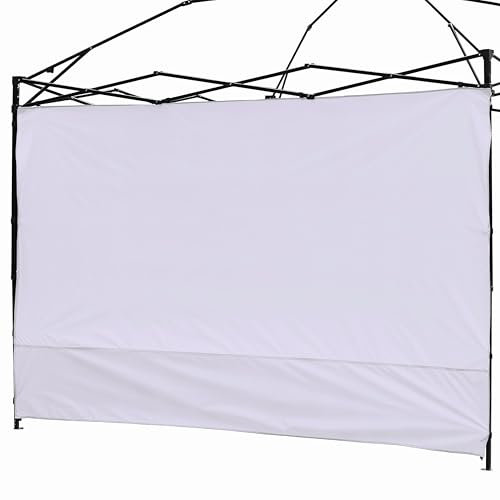 NINAT Canopy Sunwall 3M Sunshade Privacy Panel for Gazebos Tent Waterproof Sun Wall for Straight Leg Gazebos 1 Pack Sidewall Only (Canopy Frame Not Included) White Panel Wall