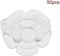 Nail Art Display 50pcs Nail Ring Color Chart Butterfly-shaped Rosette Bottle Ring Ideal tool for manicure and pedicure(03#Flower + Clear)