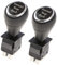 Almencla On-Off-On 6-Pin 3 Position Joystick Switch Interrupteur de Remplacement pour Voiture, 2 Pièces, Noir