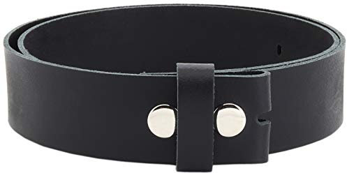 Vascavi ® Wechselgürtel aus Rindsleder, Ledergürtel, 4 cm breit und ca. 0,33 cm stark, Made in Germany, #4-OS1 (105 cm Gesamtlänge 120 cm, Schwarz)