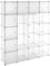 Nexos Trading Kleiderschrank Garderobenschrank Steckregal 178x145x37cm transparent individualisierbar Stufenregal erweiterbar Kastenregal mit 2 Kleiderstangen