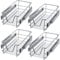 tectake® Teleskopschublade, ausziehbare Schublade, Teleskopregal nachrüsten, Schublade Unterschrank Küche, Regal Küche, Schubladen Organizer Büro, Badezimmerunterschrank - passend für 30cm, 4X