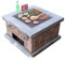 Feuerstellen Nachahmung Stein Outdoor Holzfeuergrube, Hinterhof Patio Gartenkamin BBQ Grillofen, Magnesia Material, Anti-Frost Und Hitzebeständig (Color : Kit-3)
