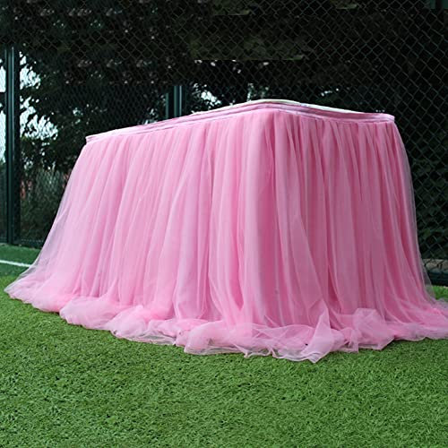 Maritown 39 Zoll Tüll Tischrock Rosa Blau Lila Gaze Tutu Tischrock Für Hochzeit Geburtstagsfeierteile Kuchen Tischdekorationen