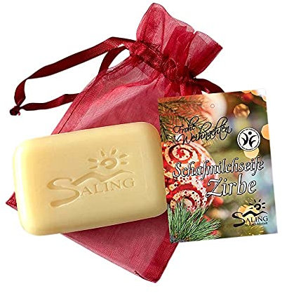 Saling Schafmilchseife, Zirbe im Organza, 100g