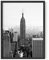 HAUS AND HUES New York Poster Gray Empire State – NYC Wandkunst, New York City Wandkunst, NYC Skyline Wandkunst, Empire State Building Wandkunst (schwarzer Rahmen, 30,5 x 40,6 cm)