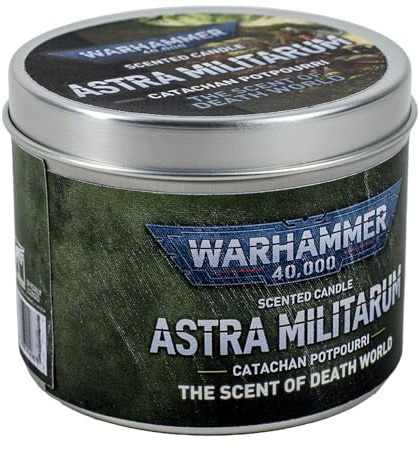 Warhammer 40000 Duftkerze - Astra Militarum Catachan Potpourri - Kerze in Metalldose - WH40K Fanartikel - Geschenke für Herren Damen Erwachsene Fans
