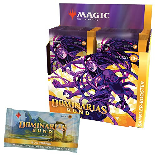Magic: The Gathering Dominarias Bund Sammler-Booster-Display, 12 Booster & Box-Topper-Karte (Deutsche Version)